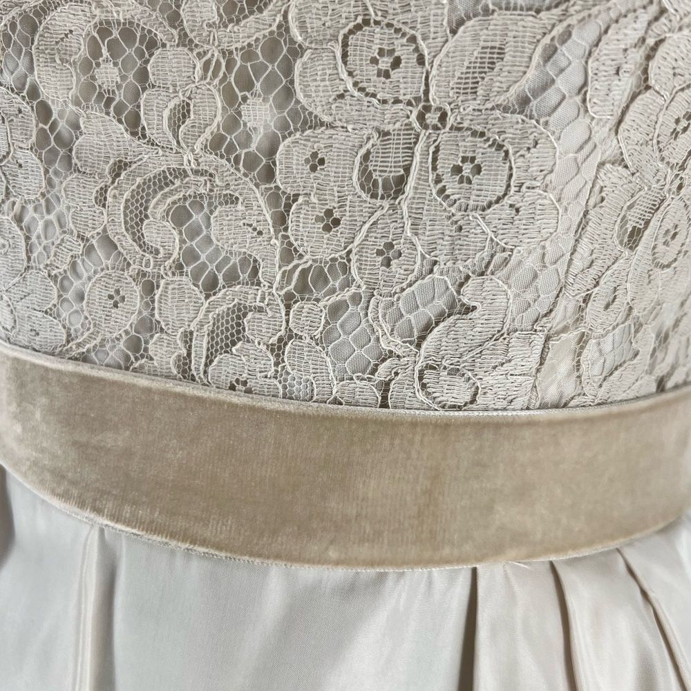 1950’s Harry Keiser Cream & Ivory Maxi Formal Party Dress Size XS - Picture 6 of 10